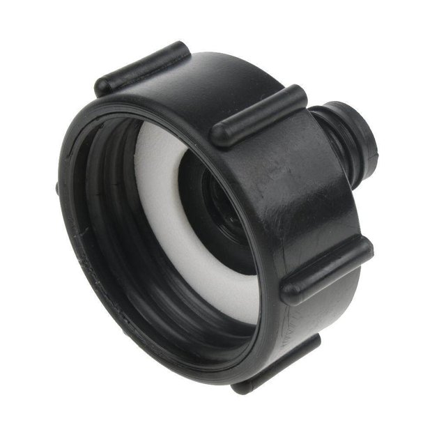 Maoww IBC Tote Tank Adaptor Raccord de Réservoir d'Eau à Filetage Grossier Noir 20mm