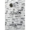 thumbnail image 2 of Kingston Brass KBX8131ZX Millennium Three-Handle Tub and Shower Faucet, Polished Chrome, 2 of 3