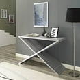 thumbnail image 2 of Modway Press Stainless Steel Console Table in Silver, 2 of 4