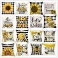 thumbnail image 2 of Yoyauz Bee Pillowcase, Decorative Embrace Pillowcase Honey Bee Pillowcase Cotton Linen Outdoor Indoor Square Cushion Cover For Home Sofa Sofa 18"×18" Yellow, 2 of 3