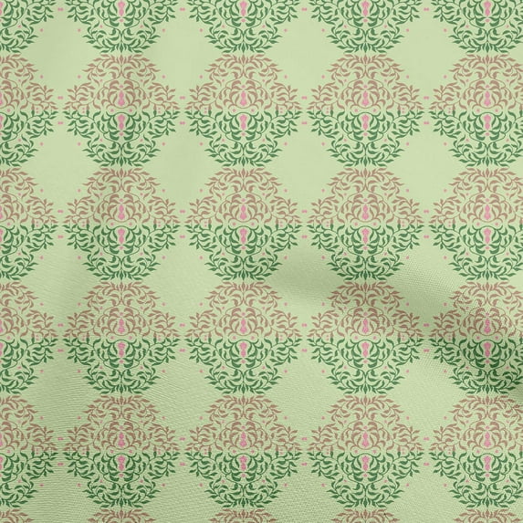 oneOone Polyester Spandex Lime Green Fabric Asian Traditional Block Fabric For Sewing Printed Craft Fabric By The Yard 56 Inch Wide