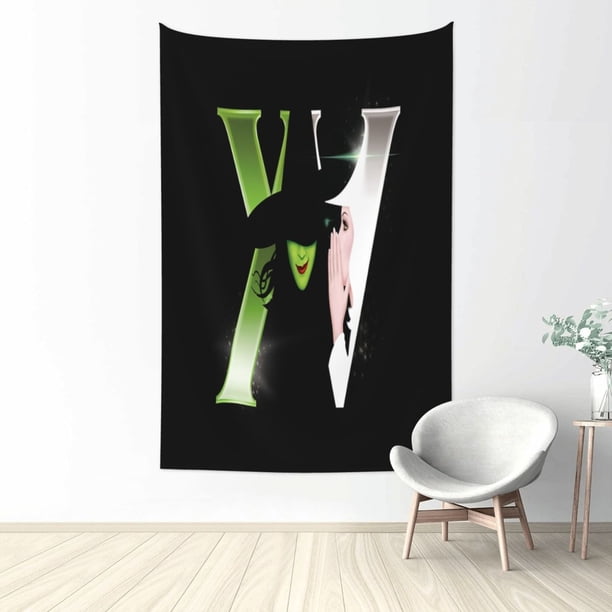 Póster de tapiz musical malvado, impresión para colgar en la pared, tapiz de arte de pared para dormitorio, sala de estar, pasillo, dormitorio, decoración del hogar, 80 x 60 pulgadas