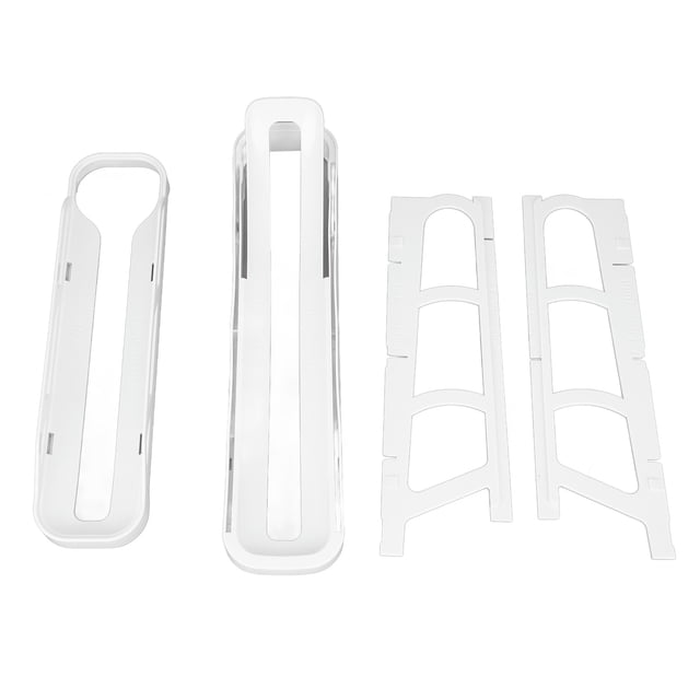 Dispensador de huevos rodante de 2 niveles, ahorra espacio, automático, para refrigerador, encimera, color blanco