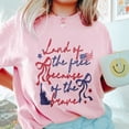 thumbnail image 3 of Land of the Free Because of the Brave T-Shirt – Patriotic USA Graphic Tee with Statue of Liberty and American Flag, 4th of July Shirt for Men and Women, 3 of 7