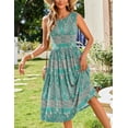 thumbnail image 4 of Vestido Zeagoo sin mangas para mujer, casual, sin mangas, midi, con bolsillos, 4 of 8
