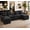 Black, variant on Villeston 126.77" U-Shaped Cloud Sofa With Chaise Lounge, Chenille Sofa With Wireless Charging, Bluetooth Speaker, Two Cup Holders, Storage Drawer, Suitable For Living Room,Wine Red