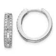 thumbnail image 3 of 14K White Gold Diamond Hinged Round Hoop Earrings (0.25Ct), 3 of 3