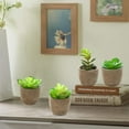 thumbnail image 4 of 4pcs simulation flower mini succulent bonsai creative decoration home artificial green plant potted plants - type:style1;, 4 of 5