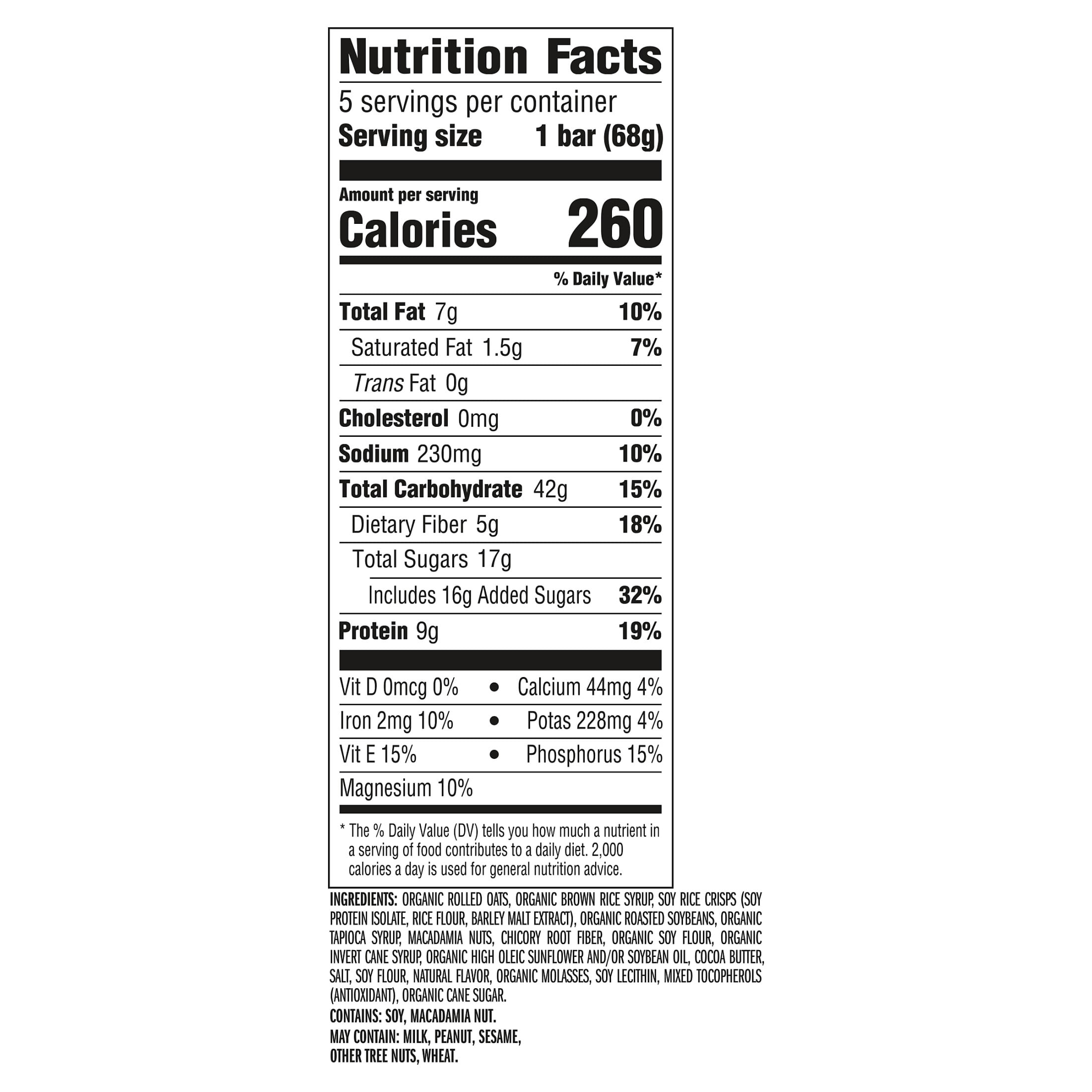 (9 pack) CLIF BAR Energy Protein Bars, White Chocolate Macadamia Nut, 5ct