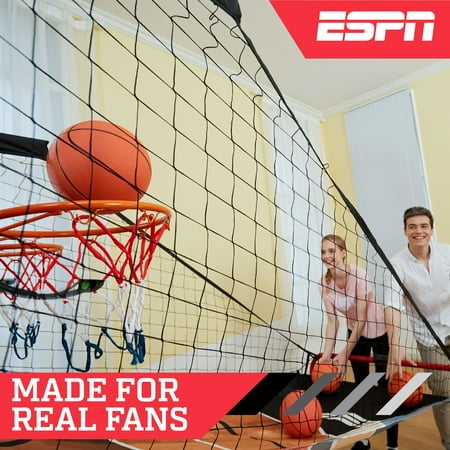 ESPN - EZ-Fold 2-Player Arcade Basketball Game (Poly Backboard & Premium Scorer) Easy to Assemble