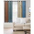 thumbnail image 2 of Blue Beige Board Blackout Curtains for Bedroom Living Room Darkening Curtains 63 Inches Long Vintage Wood Grain Window Curtain 2 Panels Set Thermal Insulated Window Treatment Grommet Drapes 42"x63", 2 of 9