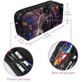 thumbnail image 5 of PhooArto Pencil Case, Donkey Butterfly Purple Galaxy Large Capacity Pencil Pouch Stationery Pen Bag, 5 of 7