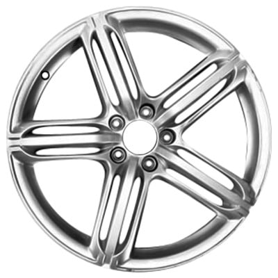 KAI 19 X 9 Reconditioned OEM Aluminum Alloy Wheel, Bright Hypersilver, Fits 2011-2011 Audi TT Quattro