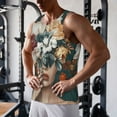 thumbnail image 5 of Fuzoiu Floral Head Dreamscape Print Men's Workout Tank Tops,Sleeveless Gym Shirt Quick Dry,Fitness Bodybuilding T-Shirt,Muscle Athletic Workout Tee-4X-Large, 5 of 7
