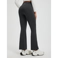 thumbnail image 2 of BALEAF Fleece Lined Pants Women Flare Leggings Thermal Warm High Waist Winter Yoga Pants with Pockets Heather Black M, 2 of 7