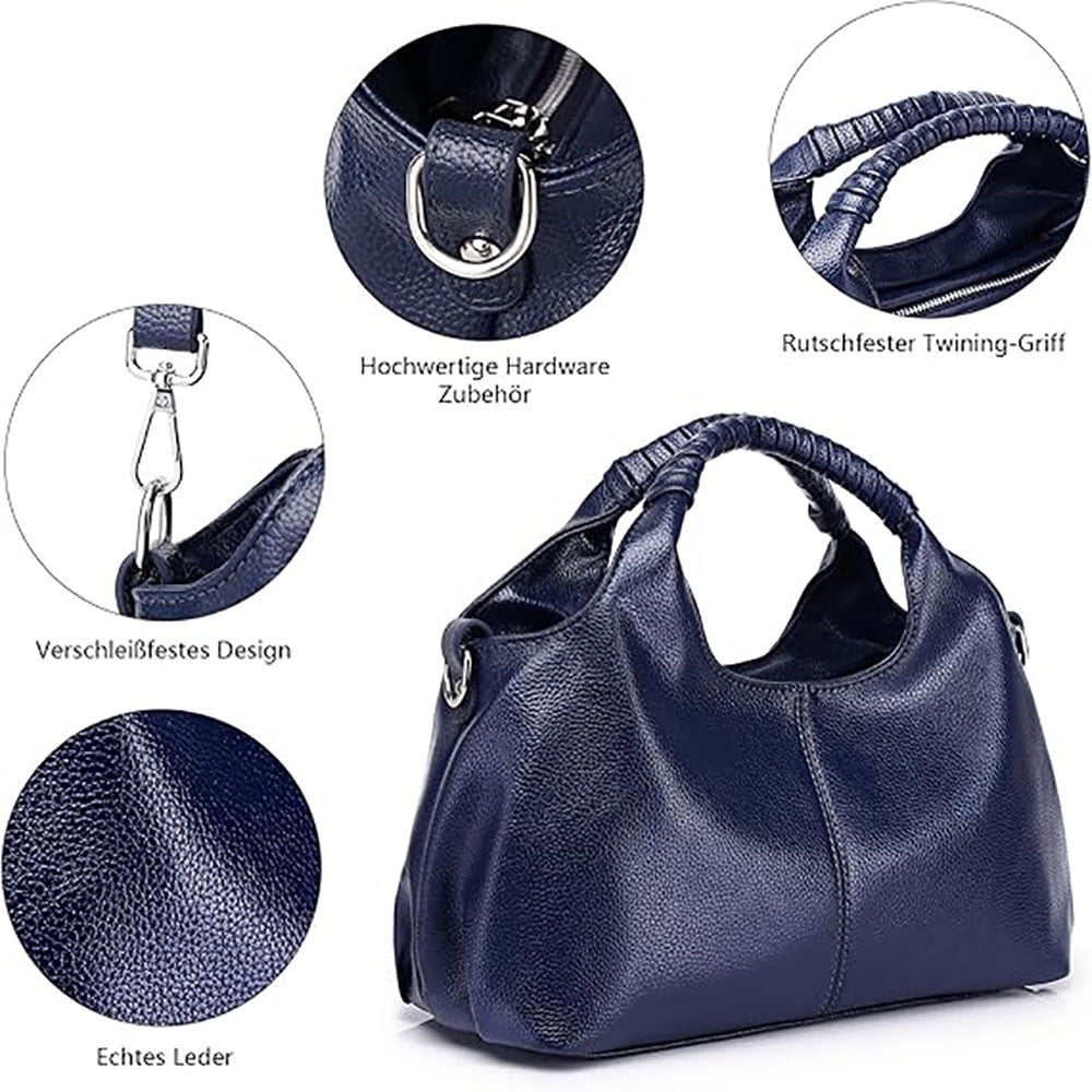Genuine Leather Shoulder Bags Purses and Handbags for Women Satchel Designer Cross Body Hobo Medium Size Tote