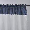 thumbnail image 2 of 2 Piece Elegant Faux Silk Dual Color Splicing Sheer Window Valance,Rod Pocket Curtain for Kitchen, Café, Dining, and Bathroom Decor, 2 of 5