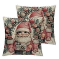 thumbnail image 2 of Acheng  Christmas Pillow Covers&nbsp;Set of 2 Nutcracker Wreath Pink Throw Pillow Covers Farmhouse Christmas Xmas Winter Pillowcase Home Decor Living Room House Decorative White, 2 of 6