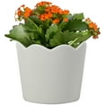 thumbnail image 2 of Mainstays Small 4in Diameter Round Scallop White Ceramic Planter, 2 of 5