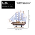 thumbnail image 2 of Accent Collection Brown Wooden Sailboat Model With Realistic Cloth Sails - Nautical Marine-Inspired Home Decor, 2 of 5