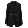thumbnail image 3 of Casual Blazers for Women 2025 Long Sleeve Notch Lapel Collar Business Casual Work Office Jacket with Pockets, 3 of 5