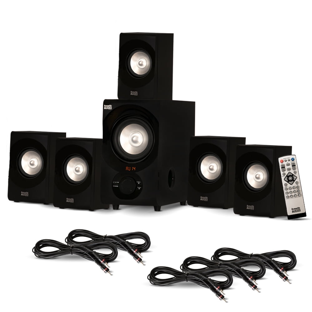 Acoustic Audio AA5171 Home Theater 5.1 Bluetooth Speaker System with FM