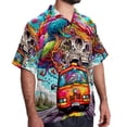 thumbnail image 2 of Mind car Men's Button Down Hawaiian Print Short Sleeve Casual Summer Beach Shirts, 2 of 6