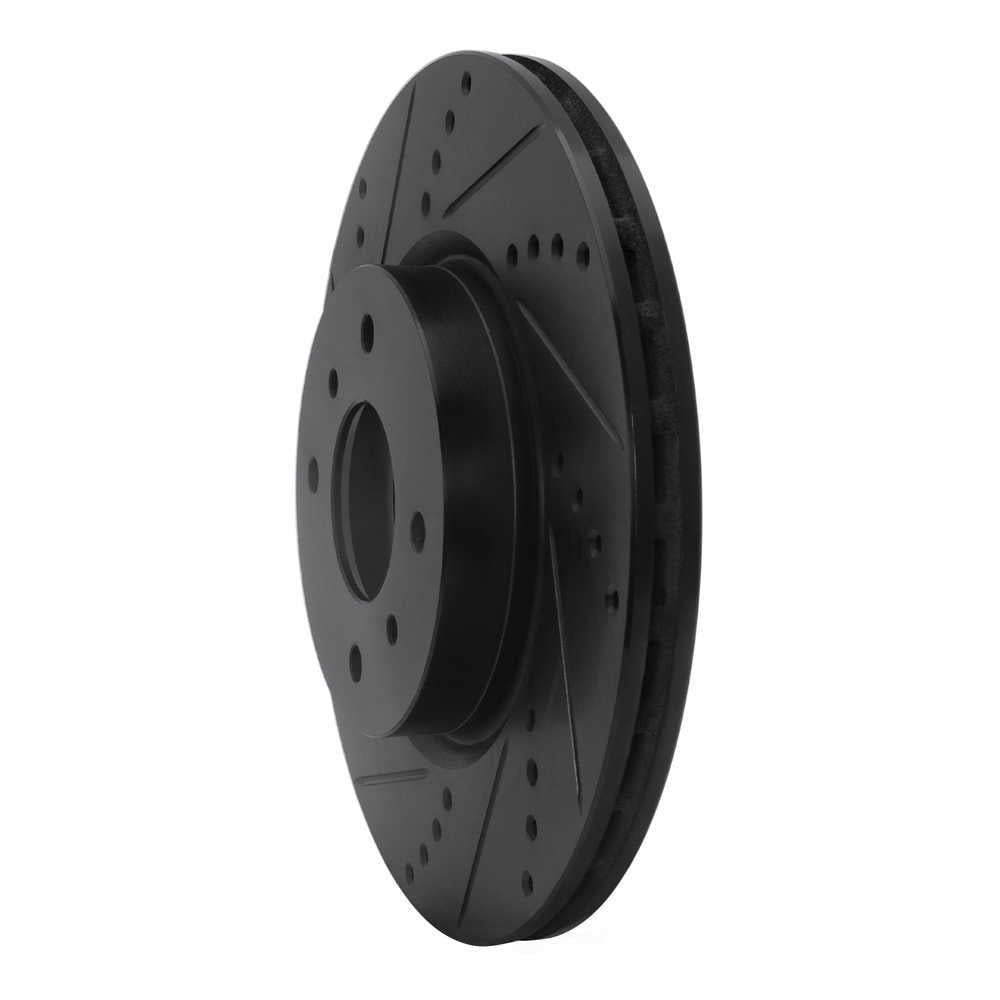 Dynamic Friction Company 633-67054L DFC Brake Rotor - Drilled And Slotted - Black