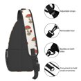thumbnail image 4 of Lsque Red Mushrooms Pattern Cross Chest Bag Diagonally – Premium Durable Front Chest Sling with Adjustable Padded Strap, High-Capacity Storage, 4 of 8