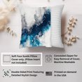 thumbnail image 2 of Ethan Taylor Abstract Throw Pillow Soft Cushion Cover 'Crystal Geode Crystals Geode Modern Marble Agate' Pattern Decorative Square Accent Pillow Case, 20x20 Inches, Blue, White, 2 of 5