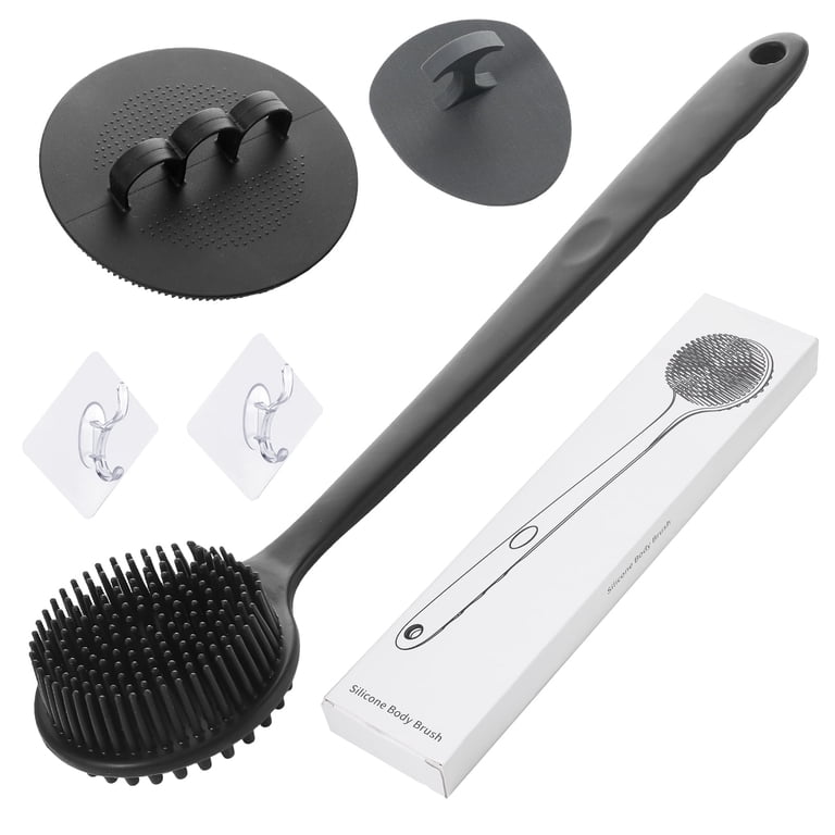 Abaima 3-Pack Silicone Back Scrubber Set, 14" Handle photo 1