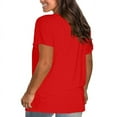 thumbnail image 3 of Birdeem Womens Fashion Solid Round Neck Short Sleeve T-Shirt Blouse Loose Tops, 3 of 12