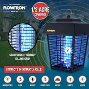 Flowtron Electric Bug Zapper Outdoor Insect Killer Lantern, 1/2 Acre Coverage, 15W UV Light, Black