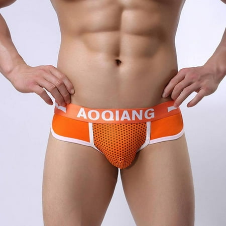 

eczipvz Men s Underwear Mens Trunks Underwear Cotton Boxer Briefs Short Leg Comfortable Underpants Orange