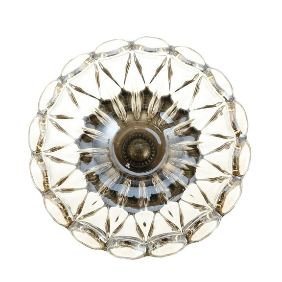 Minkissy Crystal Glass Fruit Bowl Decorative Centerpiece for Home Kitchen Dining Table and Shop Display