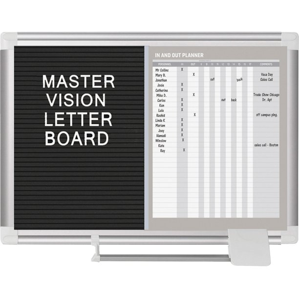 MasterVision In/Out Dryerase Letter Board