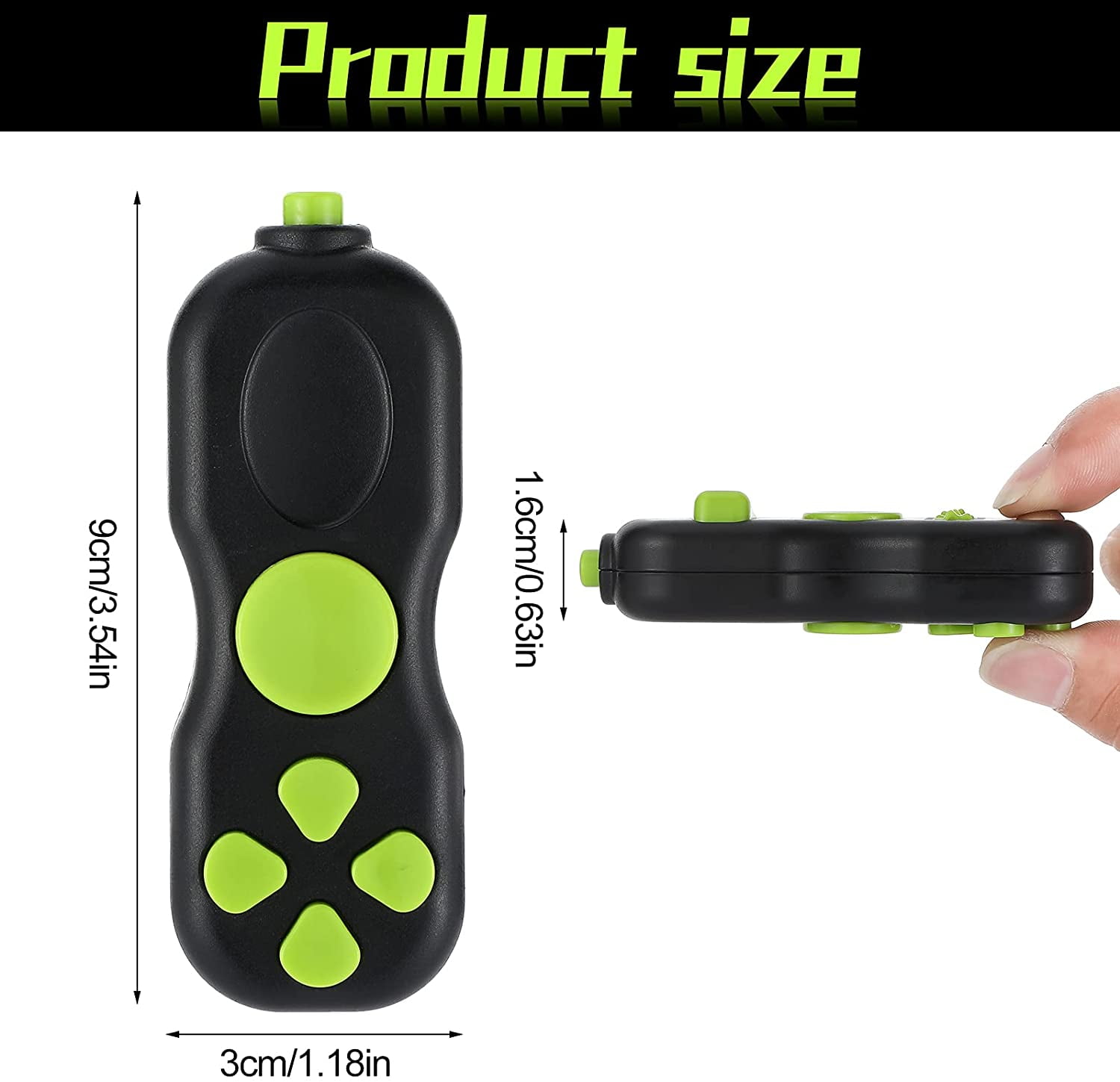 2 Pieces Fidget Toys Fidget Pad Handheld Game Pad Fidget Controller Pad Sensory Toy Pressure Reducer Fingertip Spiral Anxiety Relief Toy for Teens and Adults Anxiety and Stress Relief