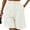 White, variant on GZWYHT Palazzo Pants High Waisted Shorts Womens Shorts Casual Elastic Waist Wide Leg Shorts Knee Length Summer Shorts With Pockets Solid Pants Shorts for Women Lounge Pants Women Black L