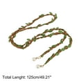 thumbnail image 3 of Unique Bargains 1 Pc Handmade Cord Belt Elegant Leaf Tassel Adjustable Waist Belt Green Brown, 3 of 6