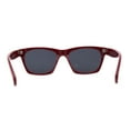 thumbnail image 4 of Womens Narrow Rectangle Dad Fashion Horn Rim Retro Sunglasses Red Black, 4 of 4