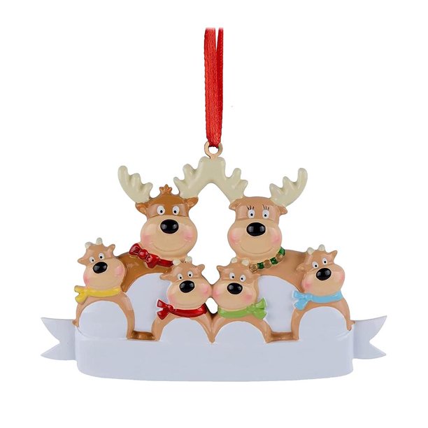 Decoración De Árbol De Navidad, Ciervo Bonito, Adorno Colgante De Resina Familiar Diy, Decoración De Fiesta De Navidad 2021 Scienceny HA042988-06
