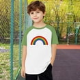 thumbnail image 4 of Raglan T-shirts for Kids 3-14 Years Boys Girls Summer Short Sleeve Casual Tshirts Crew Neck Base Tees (5 Years, Green 07), 4 of 6
