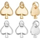 thumbnail image 1 of 10 piezas de dijes de corazón, 2 colores, espadas, colgante de amor con anilla de salto, dije de carta de póker colgante de latón platino dorado, 1 of 5