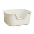 thumbnail image 4 of Bvdfgk Open Top Cat Litter Tray Cat Sand Box Kitten Toilet Sand Box Container Open Top Beige, 4 of 9