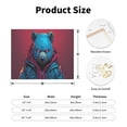 thumbnail image 2 of Lsque Neon Cyberpunk Blue Bear Print Wall Art – Decorative Picture for Living Room, Bedroom, and Office (Horizontal), 2 of 6