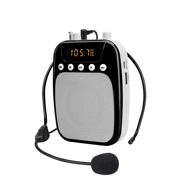 Megaphone Portable Voice Amplifier Teacher Microphone Speaker Recording With Mp3 Player FM Radio TF Card USB ,Comfortable and Portable