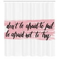 thumbnail image 3 of Ambesonne Lifestyle Shower Curtain, Try Motivation Words, 69"Wx70"L, Pale Pink Black, 3 of 3