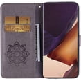 thumbnail image 3 of Samsung Galaxy Note 20 Ultra (Not Note 20) Case for Women, Glitter Bling Diamond PU Leather Wallet Phone Case with Wsrist String Flip Cover for Samsung Galaxy Note 20 Ultra Owl Grey, 3 of 14