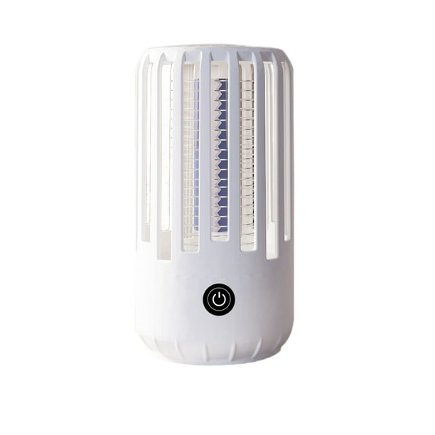 Bewildely Trampa para mosquitos de descarga eléctrica con alta tasa de captura con clic de 360 grados para matar mosquitos Electrodomésticos blanco
