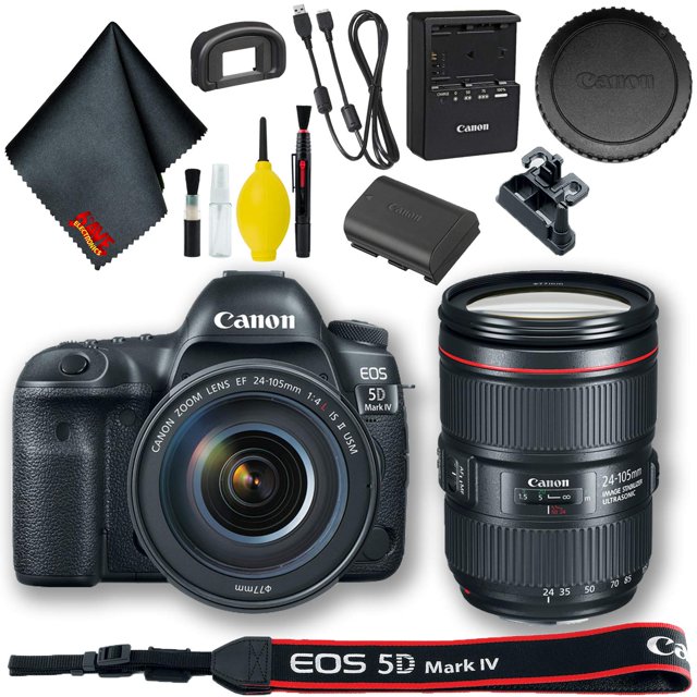 Canon EOS 5D Mark IV Appareil Photo Reflex Numérique avec Objectif 24-105mm F/4L II (Modèle Intl) Trousse de Base (Modèle International)
